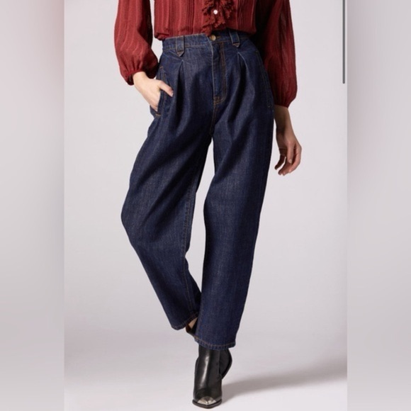 JOIE  Primrose Straight Leg Denim Pant trouser pleated JEANS SZ 30 - Picture 2 of 9